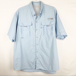 Columbia PFG Fishing Shirt Vented Mesh Short Sleeves